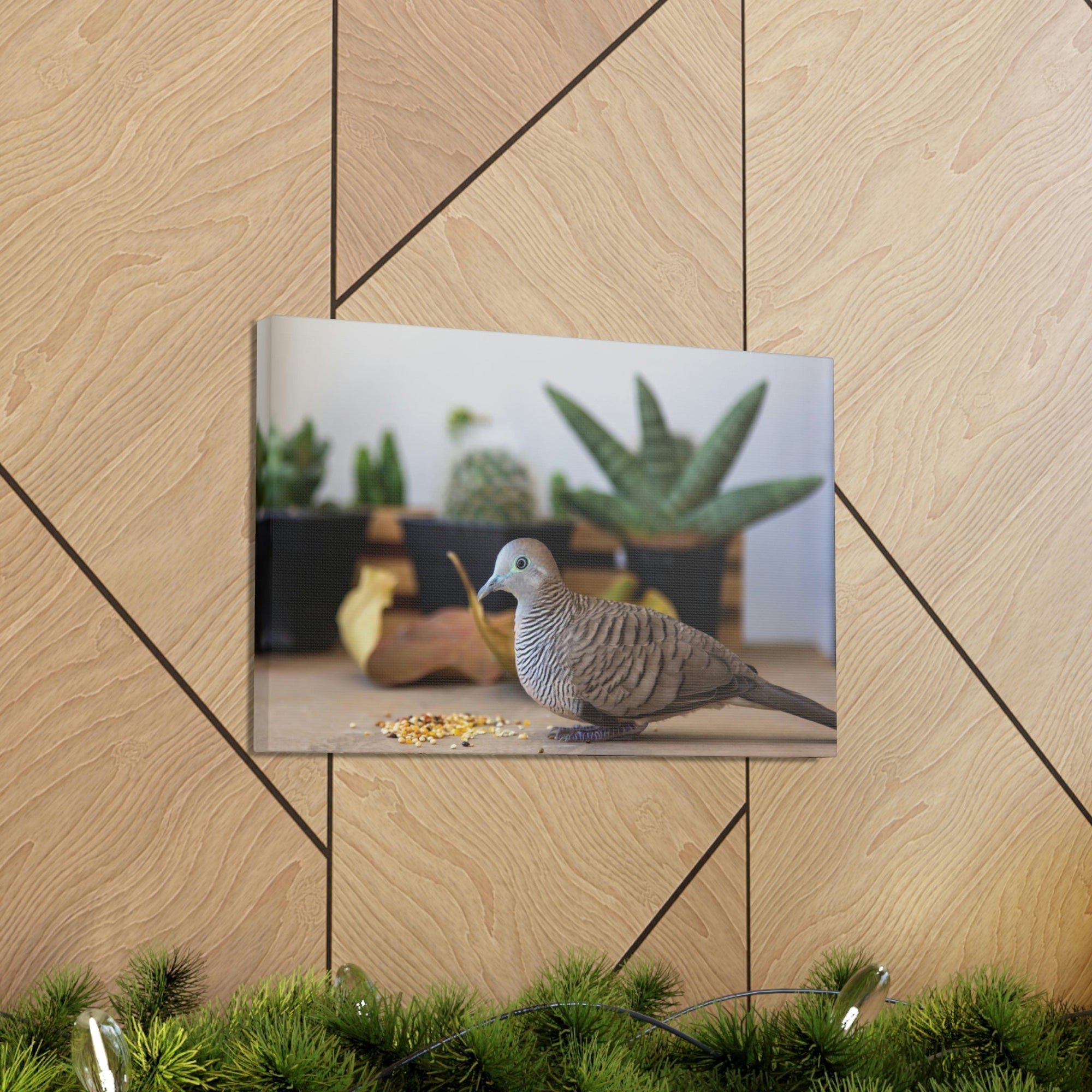 Funny Zebra Dove Silly Zebra Dove Scene Inside Wall Art Ready to Hang Unframed-Express Your Love Gifts