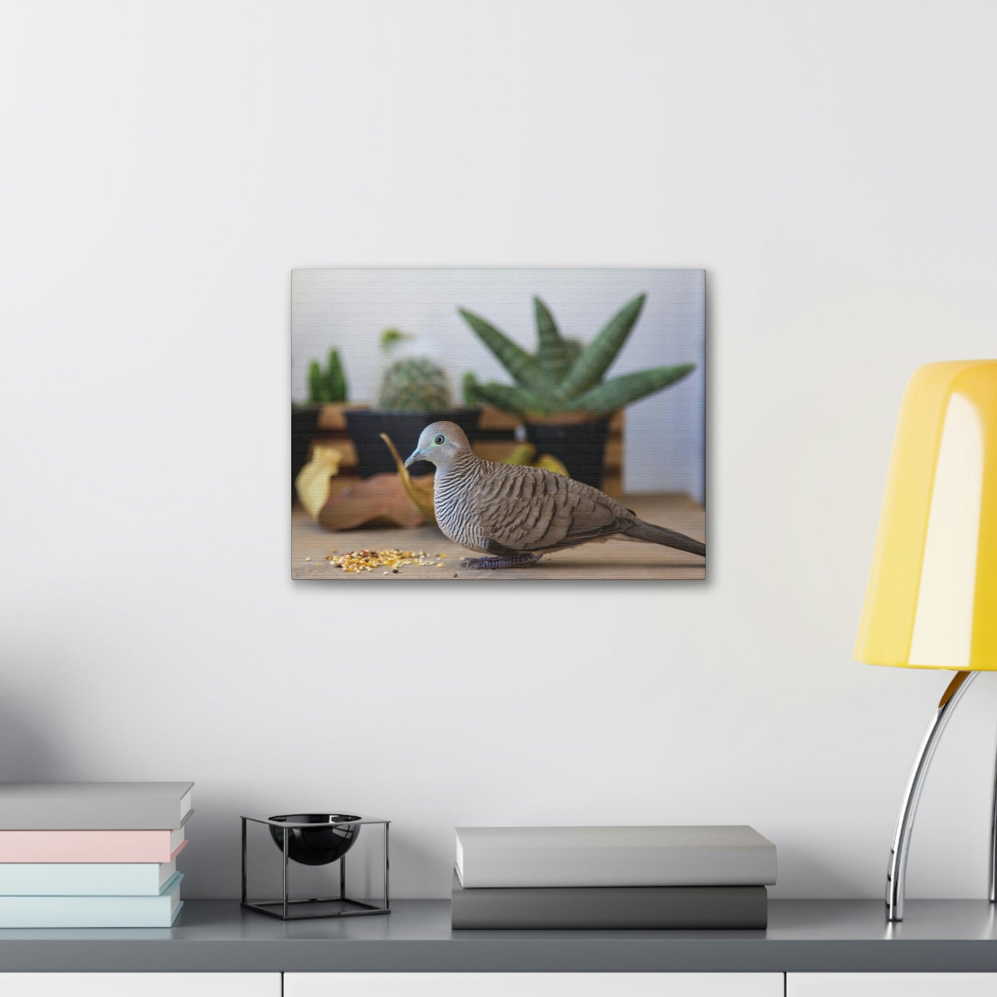 Funny Zebra Dove Silly Zebra Dove Scene Inside Wall Art Ready to Hang Unframed-Express Your Love Gifts