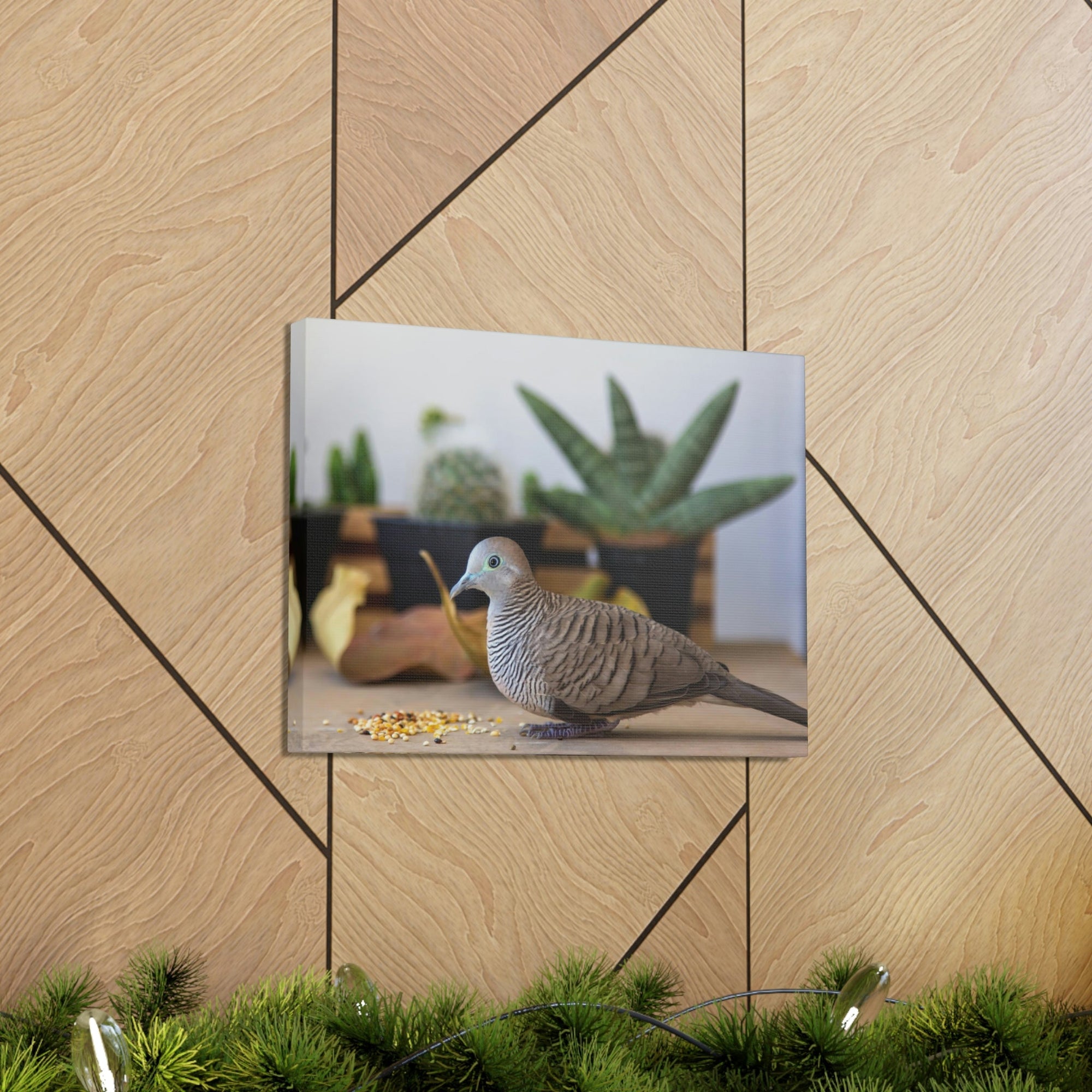 Funny Zebra Dove Silly Zebra Dove Scene Inside Wall Art Ready to Hang Unframed-Express Your Love Gifts