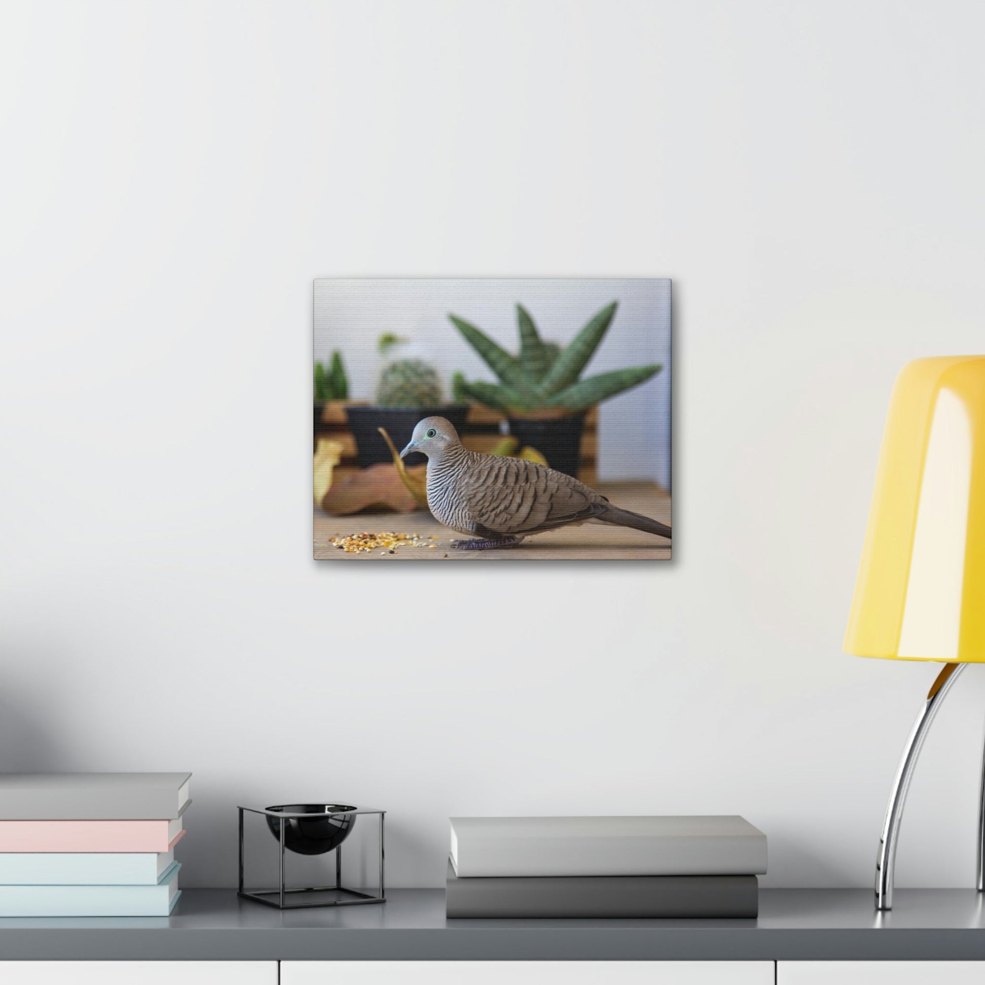 Funny Zebra Dove Silly Zebra Dove Scene Inside Wall Art Ready to Hang Unframed-Express Your Love Gifts