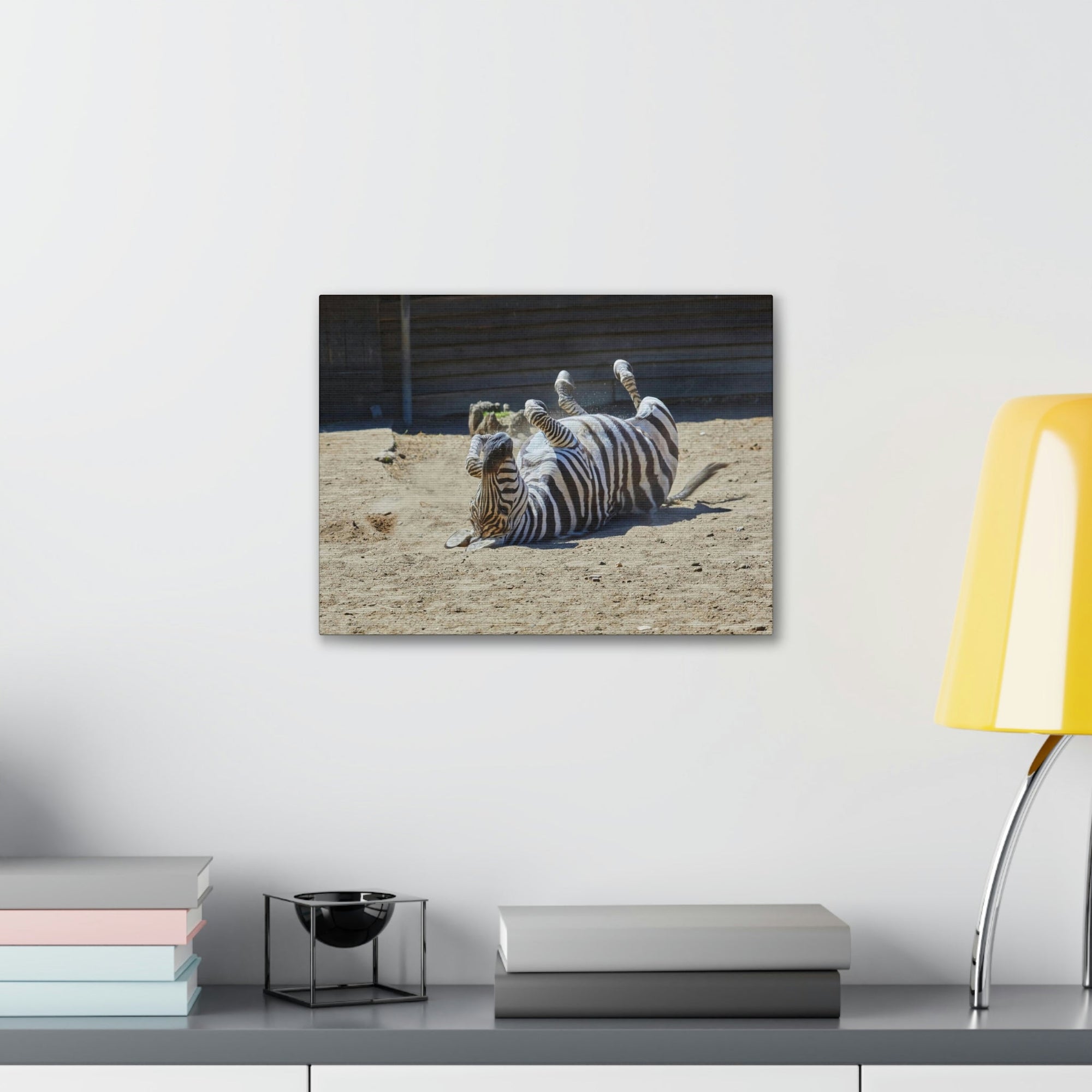 Funny Zebra Silly Zebra Inside Wall Art Ready to Hang Unframed-Express Your Love Gifts