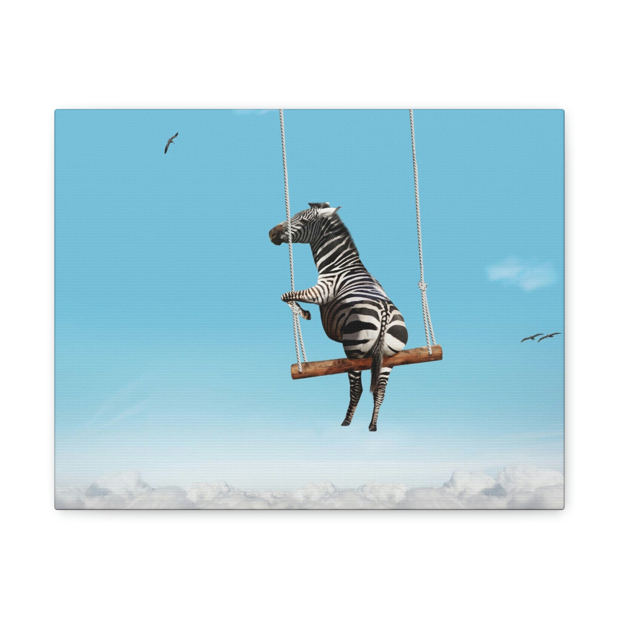 Funny Zebra Silly Zebra Outside Wall Art Ready To Hang Unframed