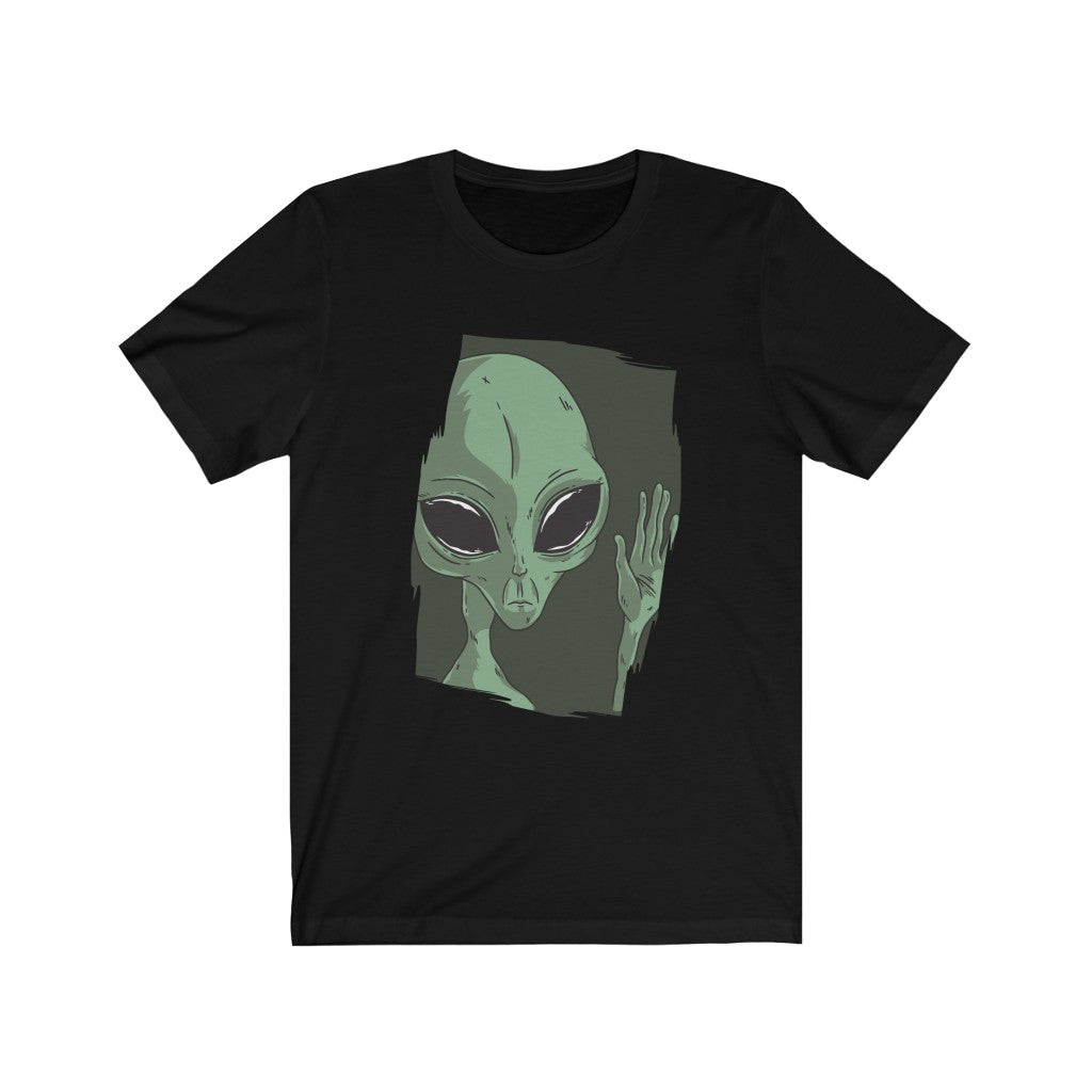 Gift for Alien UFO Fan Sad Alien Waving UFO TShirt-Express Your Love Gifts