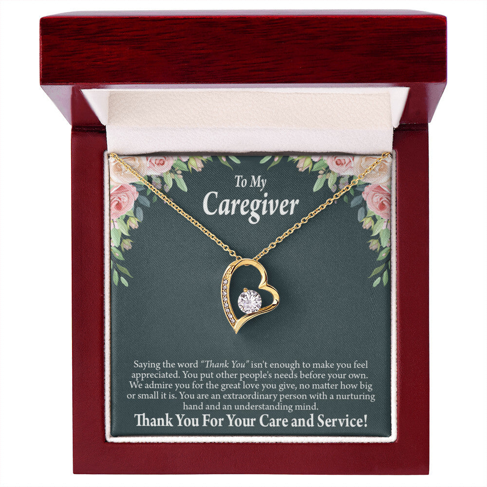 Gift Ideas For Caregivers Healthcare Medical Worker Nurse Appreciation Gift Forever Necklace w Message Card-Express Your Love Gifts