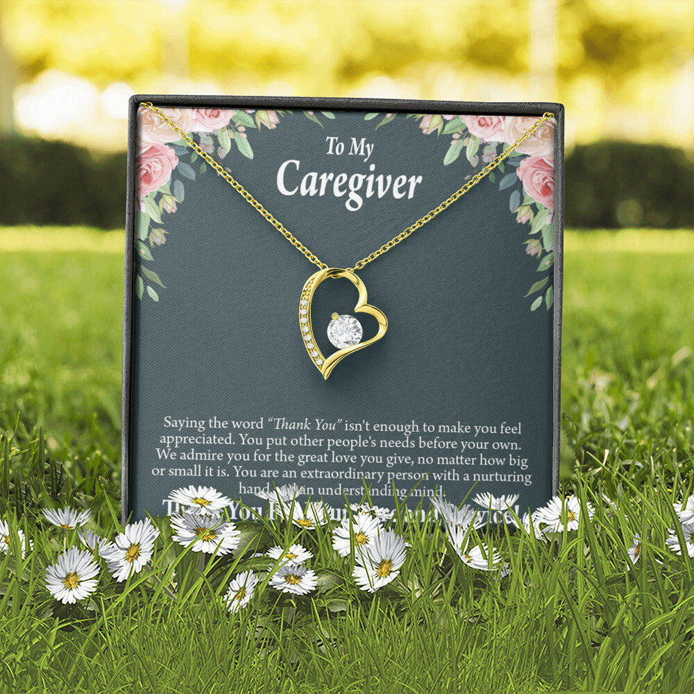 Gift Ideas For Caregivers Healthcare Medical Worker Nurse Appreciation Gift Forever Necklace w Message Card-Express Your Love Gifts