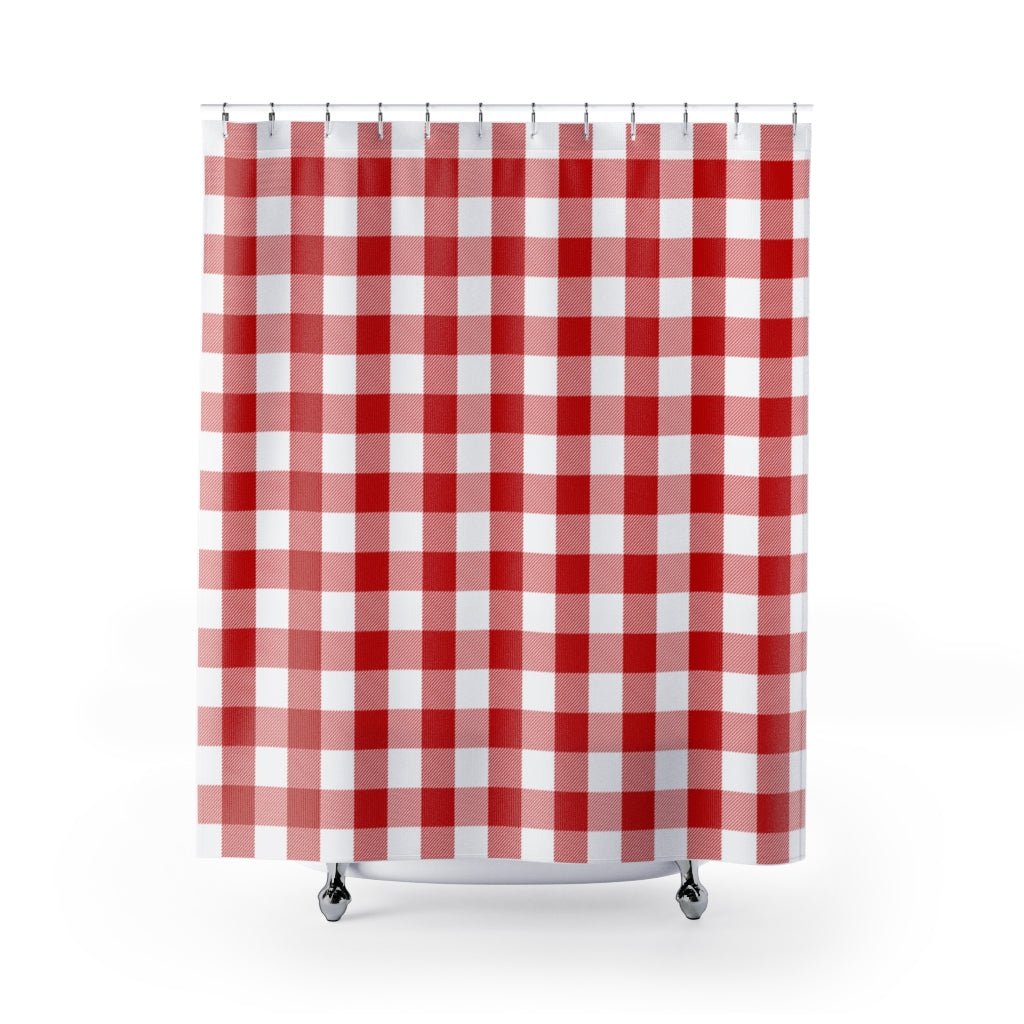 Gingham Style Background Stylish Design 71" x 74" Elegant Waterproof Shower Curtain for a Spa-like Bathroom Paradise Exceptional Craftsmanship-Express Your Love Gifts