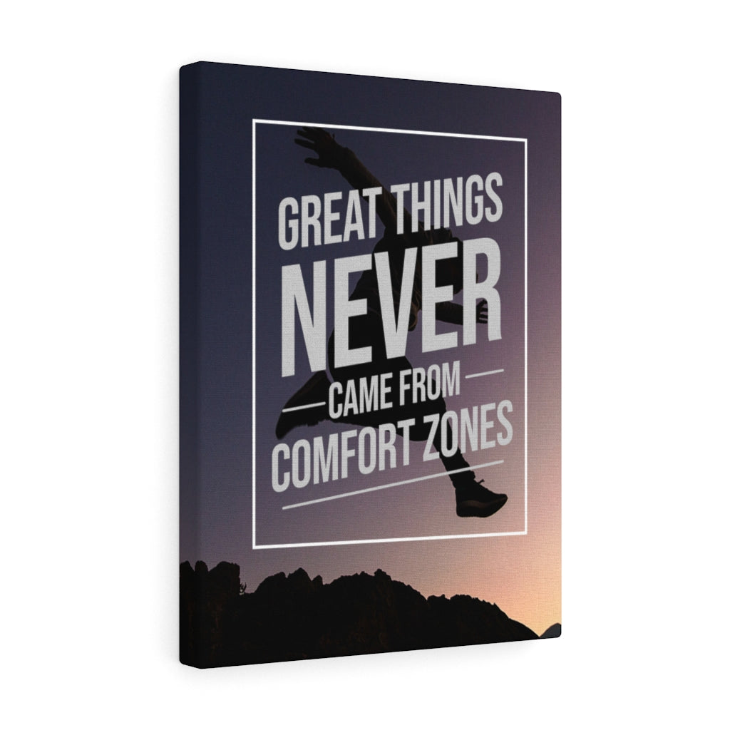 Great Things Never Came From Comfort Zones Motivation Wall Decor for Home Office Gym Inspiring Success Quote Print Ready to Hang Unframed-Express Your Love Gifts