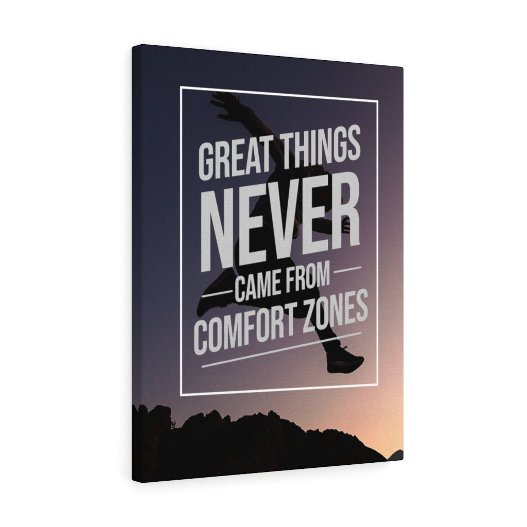 Great Things Never Came From Comfort Zones Motivation Wall Decor for Home Office Gym Inspiring Success Quote Print Ready to Hang Unframed-Express Your Love Gifts