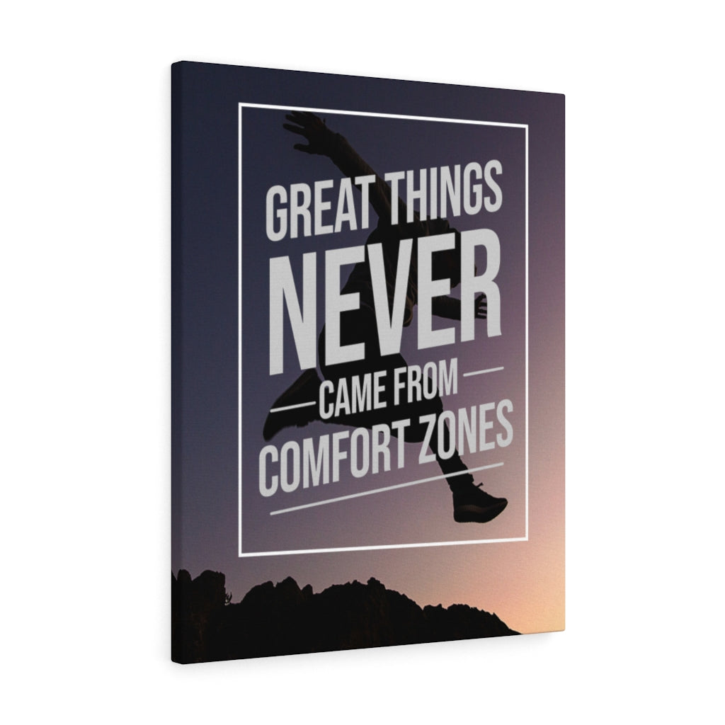 Great Things Never Came From Comfort Zones Motivation Wall Decor for Home Office Gym Inspiring Success Quote Print Ready to Hang Unframed-Express Your Love Gifts