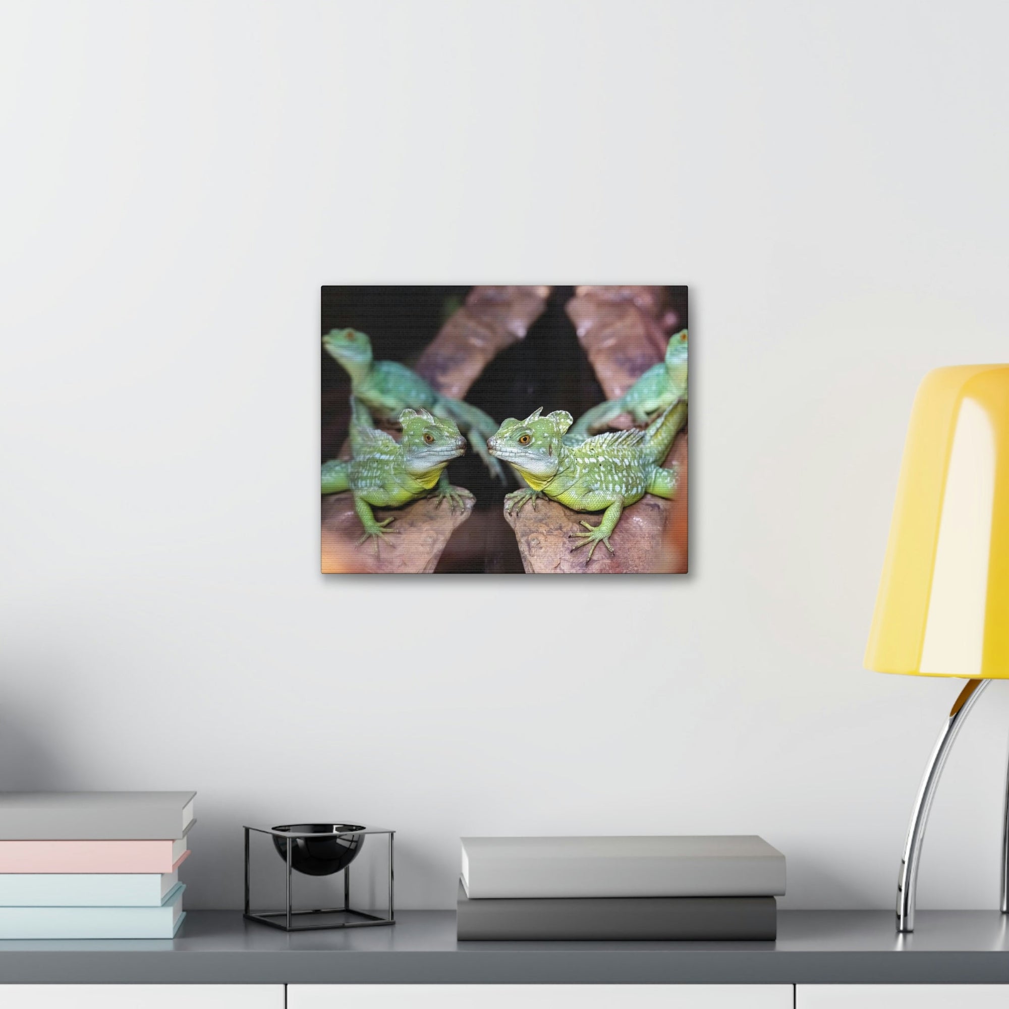 Scripture Walls Group of Helmet Bearing Basilisk Print Animal Wall Art Wildlife Canvas Prints Wall Art Ready to Hang Unframed-Express Your Love Gifts