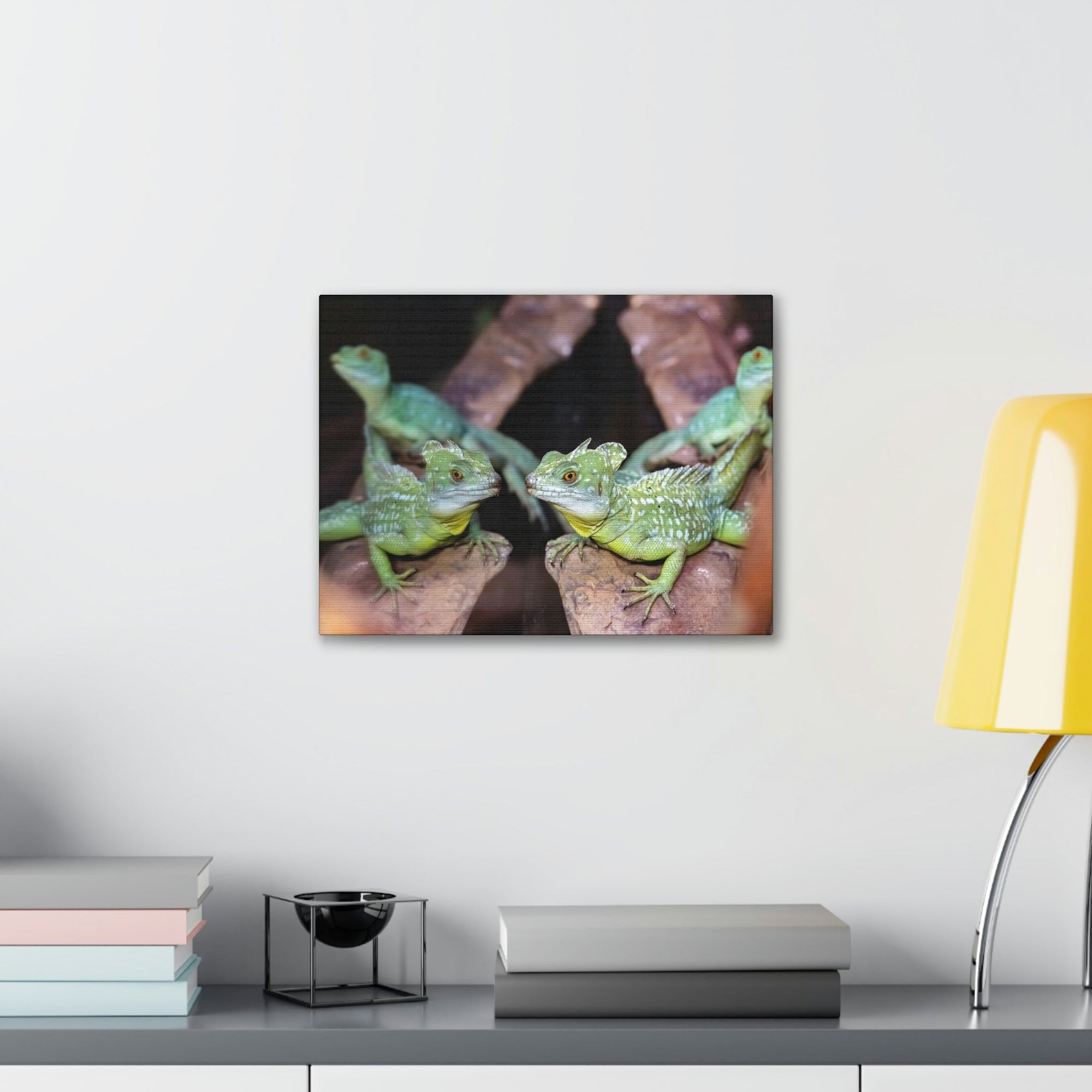 Scripture Walls Group of Helmet Bearing Basilisk Print Animal Wall Art Wildlife Canvas Prints Wall Art Ready to Hang Unframed-Express Your Love Gifts