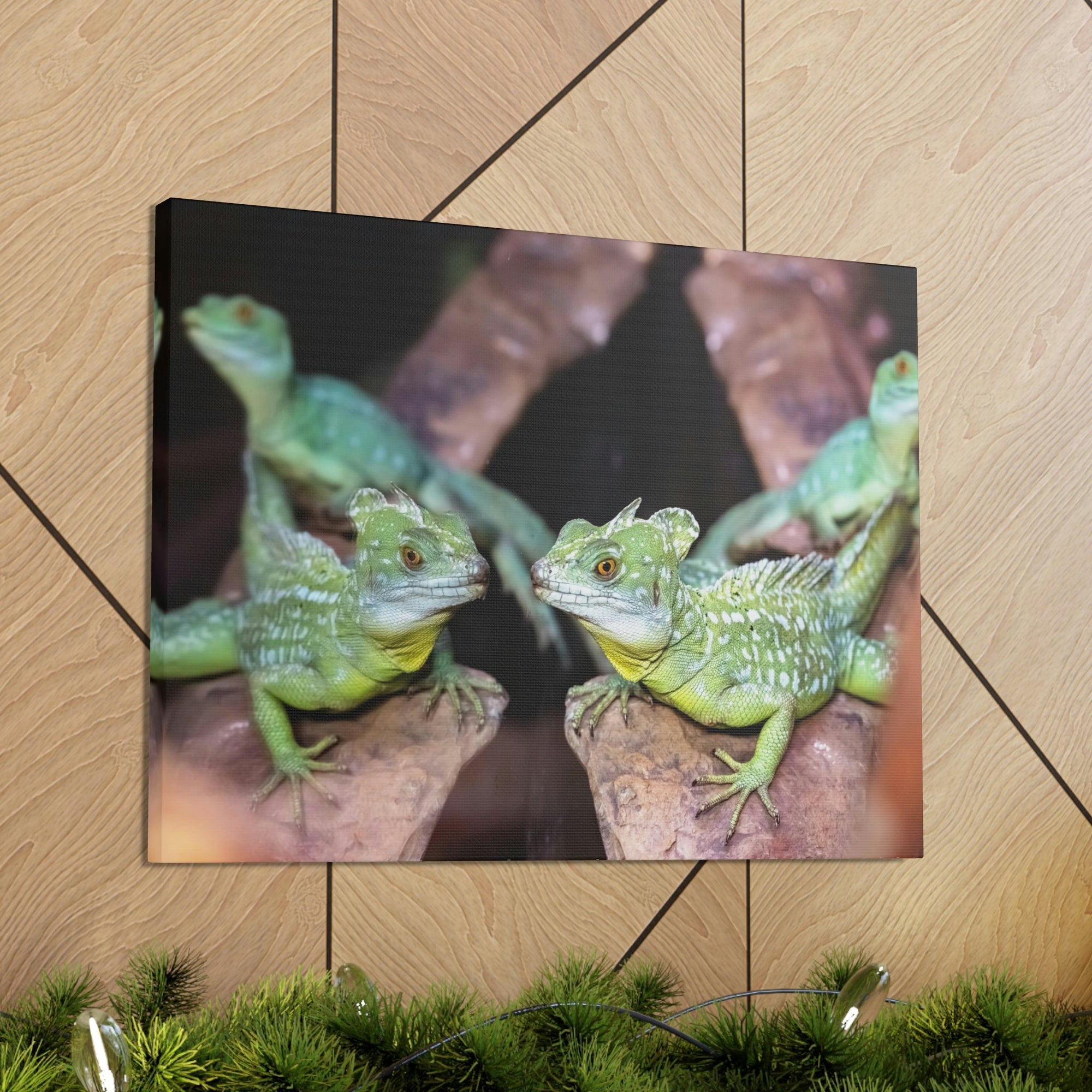 Scripture Walls Group of Helmet Bearing Basilisk Print Animal Wall Art Wildlife Canvas Prints Wall Art Ready to Hang Unframed-Express Your Love Gifts