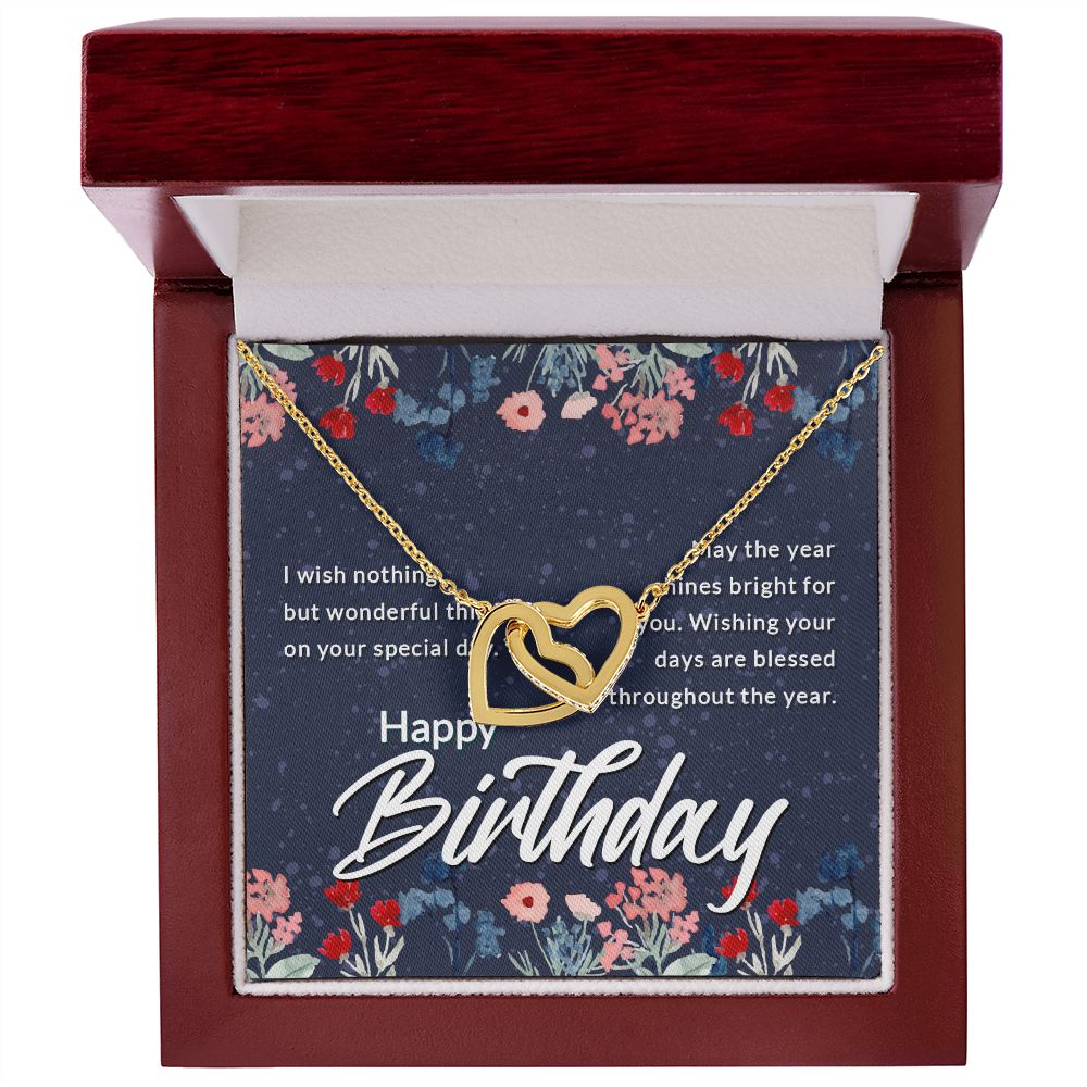 Happy Birthday Message Card Inseparable Necklace-Express Your Love Gifts