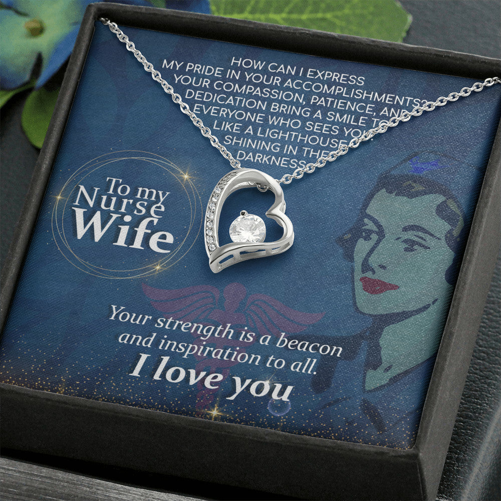 How Can I Healthcare Medical Worker Nurse Appreciation Gift Forever Necklace w Message Card-Express Your Love Gifts