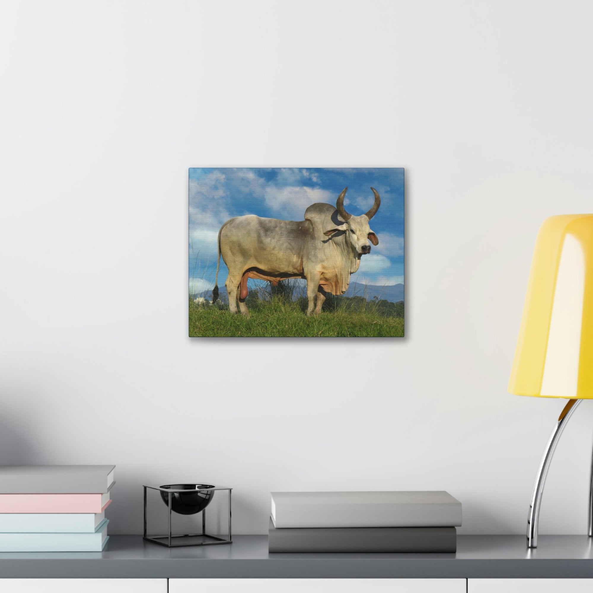 Scripture Walls Hunting Zebu Print Zebu Animal Wall Art Wildlife Canvas Prints Wall Art Ready to Hang Unframed-Express Your Love Gifts