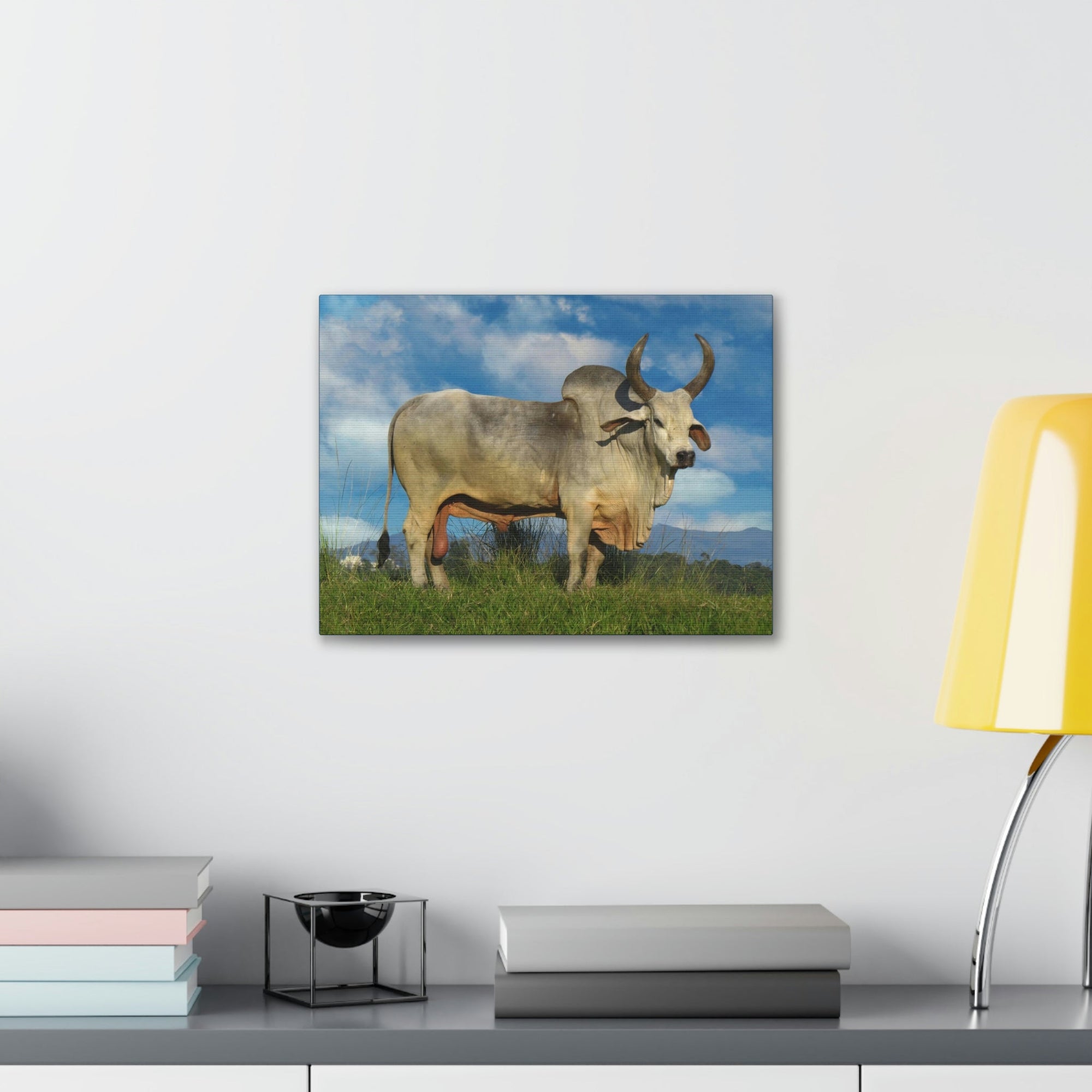 Scripture Walls Hunting Zebu Print Zebu Animal Wall Art Wildlife Canvas Prints Wall Art Ready to Hang Unframed-Express Your Love Gifts