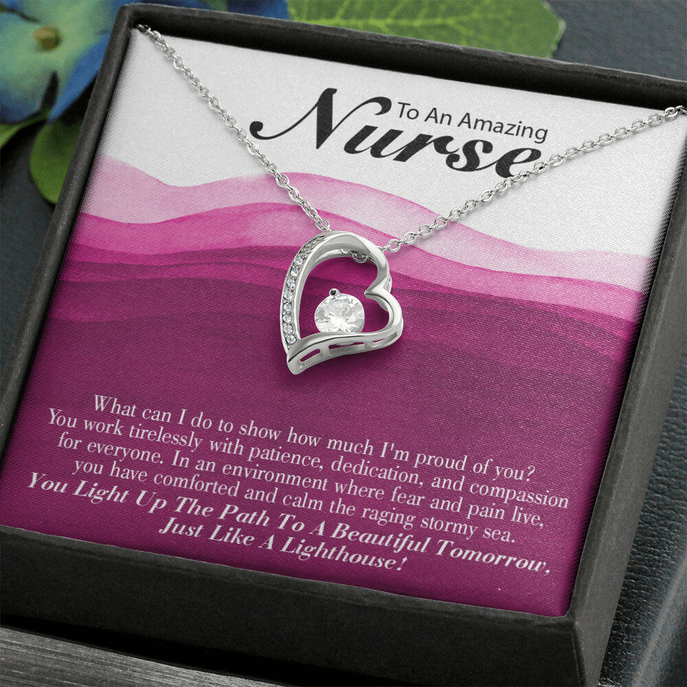 Inspirational Message for Nurse Forever Necklace w Message Card-Express Your Love Gifts
