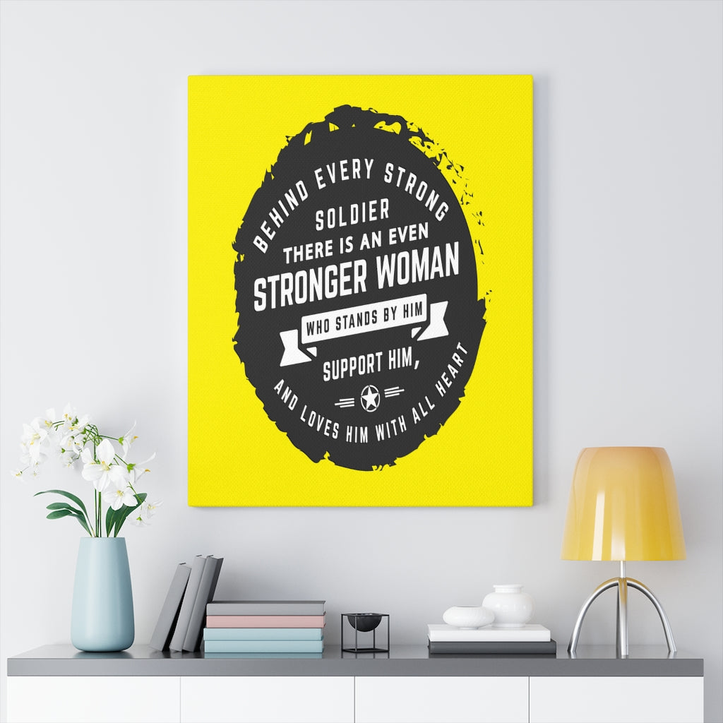 Scripture Walls Inspirational Wall Art Behind Every Strong Soldier Wall Art Motivation Wall Decor for Home Office Gym Inspiring Success Quote Print Ready to Hang Unframed-Express Your Love Gifts