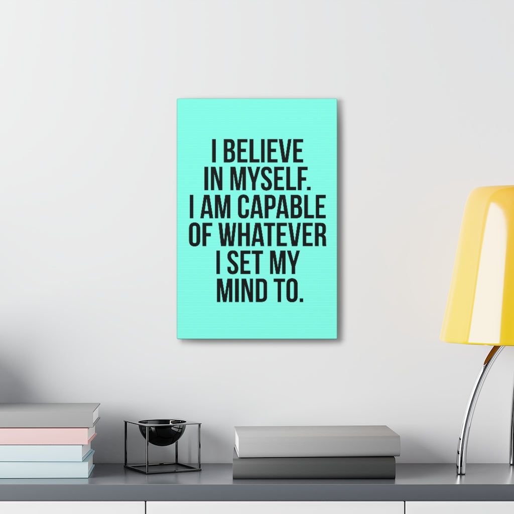 Scripture Walls Inspirational Wall Art Believe In Myself Motivation Wall Decor for Home Office Gym Inspiring Success Quote Print Ready to Hang Unframed-Express Your Love Gifts
