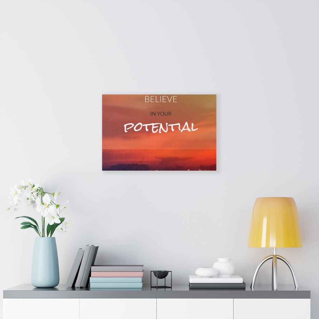 Scripture Walls Inspirational Wall Art Believe In Your Potential Motivational Print Ready to Hang Artwork Unframed-Express Your Love Gifts