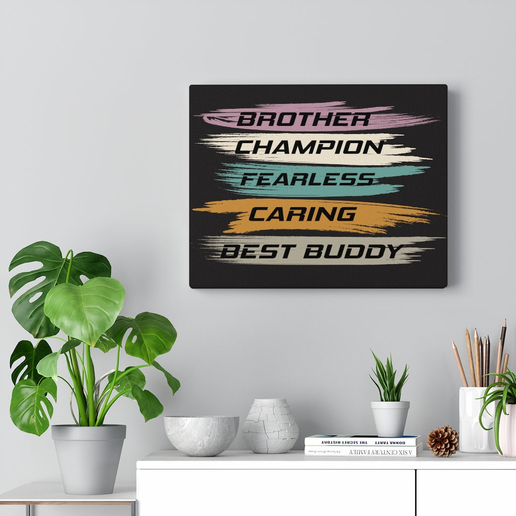Scripture Walls Inspirational Wall Art Brother Champion Fearless Caring Wall Art Motivation Wall Decor for Home Office Gym Inspiring Success Quote Print Ready to Hang Unframed-Express Your Love Gifts