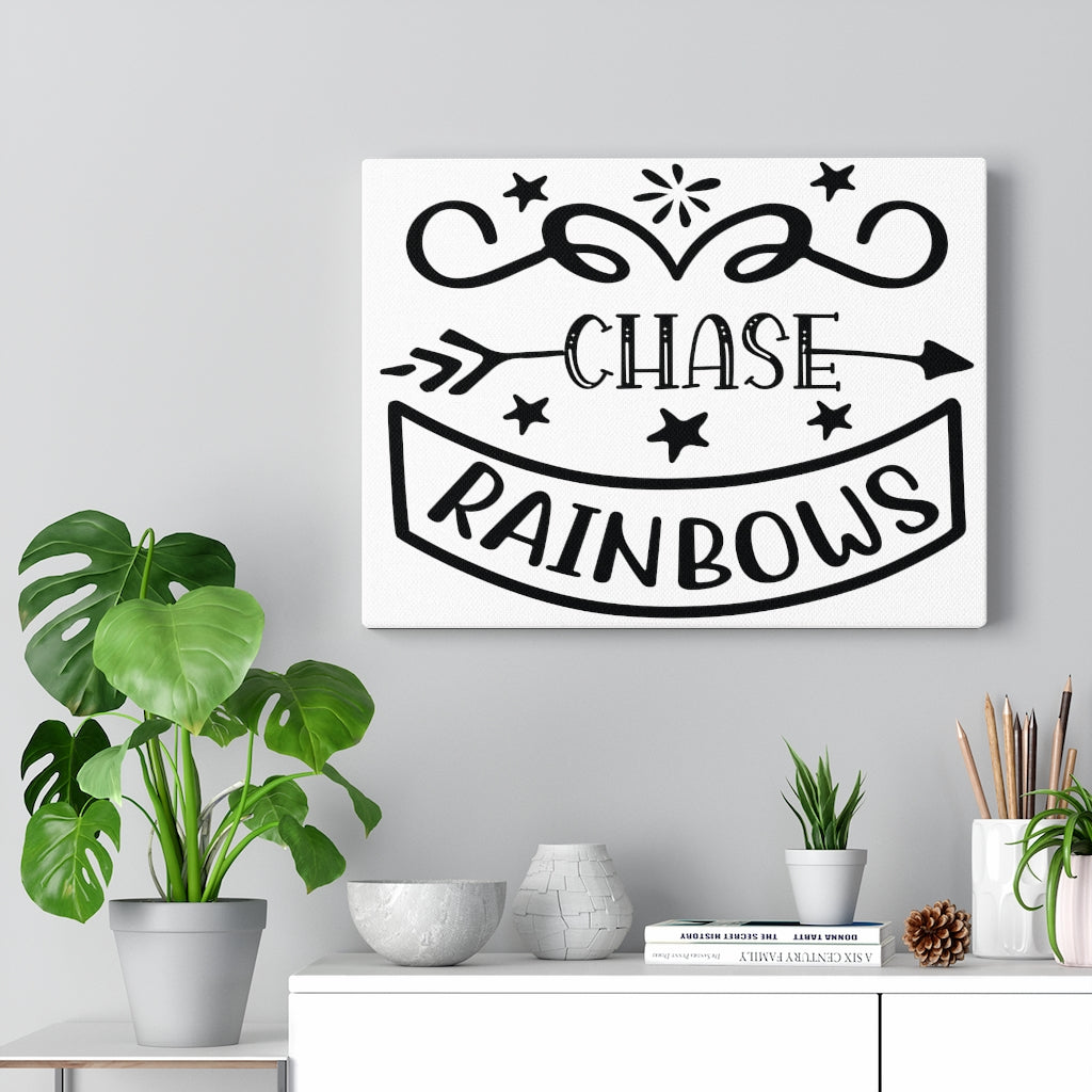 Scripture Walls Inspirational Wall Art Chase Rainbows Wall Art Motivation Wall Decor for Home Office Gym Inspiring Success Quote Print Ready to Hang Unframed-Express Your Love Gifts
