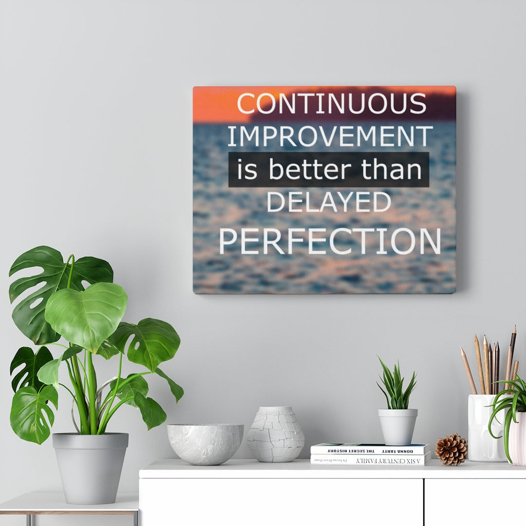 Scripture Walls Inspirational Wall Art Continuous Improvement Is Better Motivational Print Ready to Hang Artwork Unframed-Express Your Love Gifts