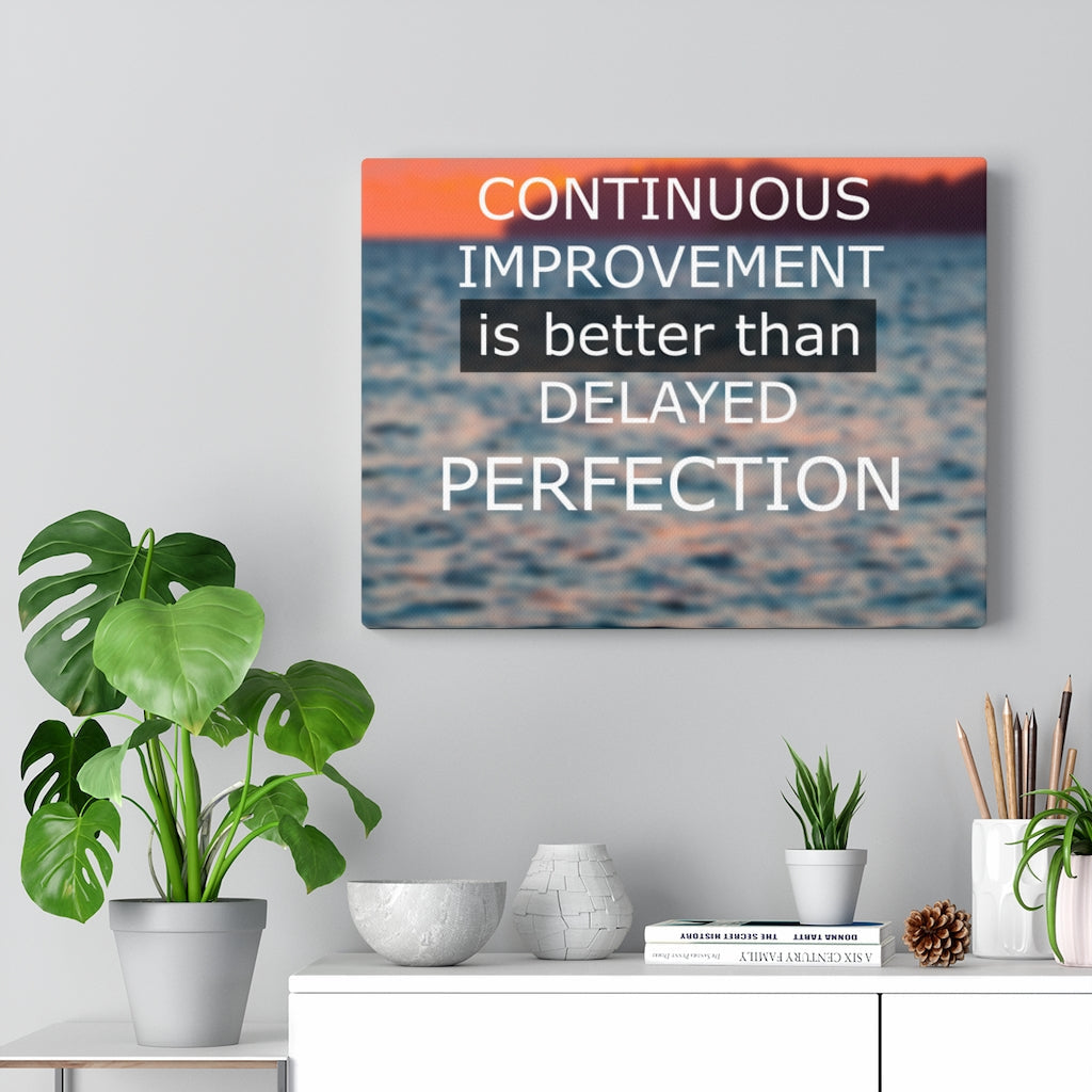 Scripture Walls Inspirational Wall Art Continuous Improvement Is Better Motivational Print Ready to Hang Artwork Unframed-Express Your Love Gifts