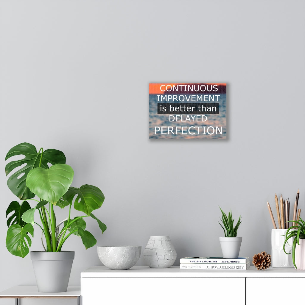 Scripture Walls Inspirational Wall Art Continuous Improvement Is Better Motivational Print Ready to Hang Artwork Unframed-Express Your Love Gifts