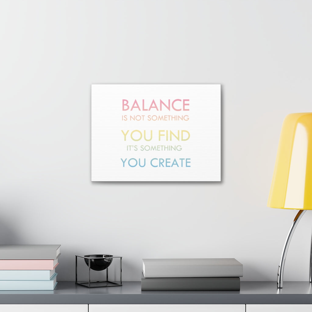 Scripture Walls Inspirational Wall Art Create Balance Motivation Wall Decor for Home Office Gym Inspiring Success Quote Print Ready to Hang Unframed-Express Your Love Gifts