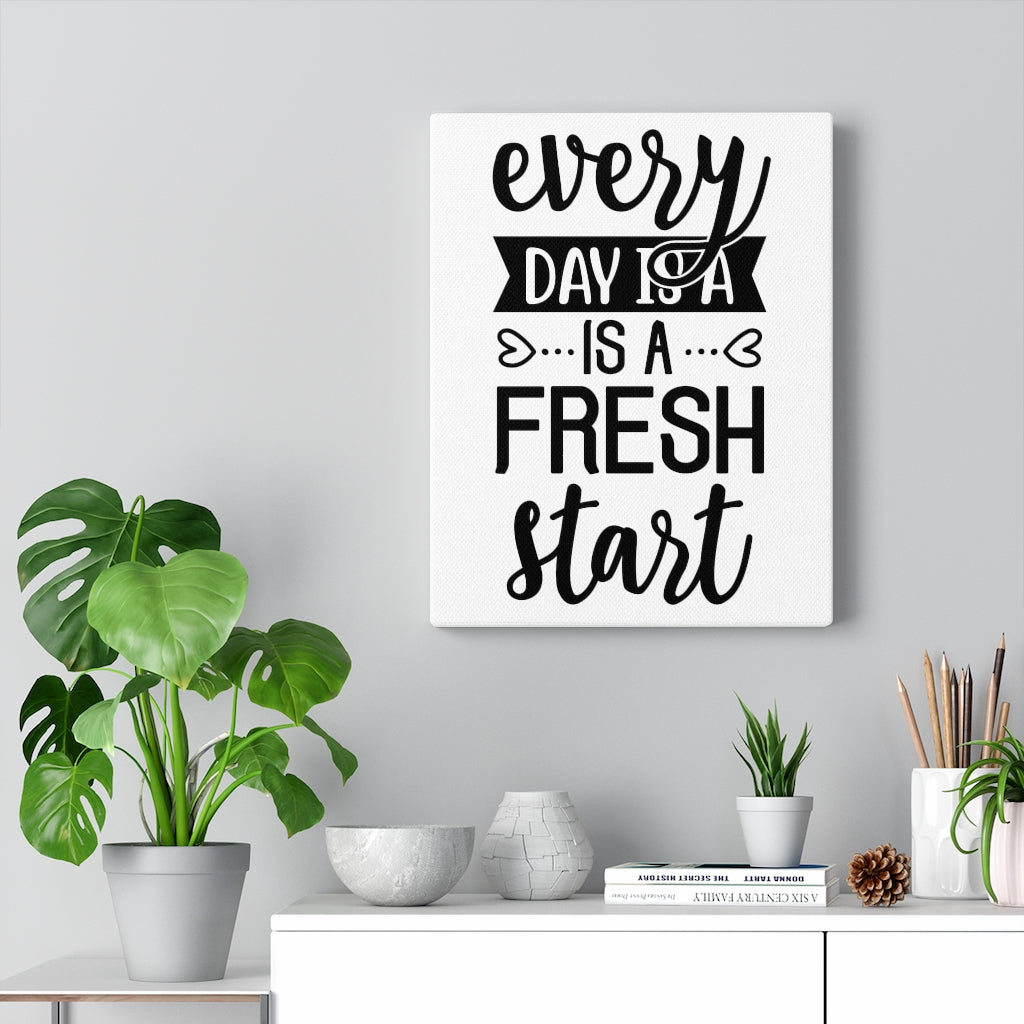 Scripture Walls Inspirational Wall Art Every Day Is A Fresh Start Wall Art Motivation Wall Decor for Home Office Gym Inspiring Success Quote Print Ready to Hang Unframed-Express Your Love Gifts