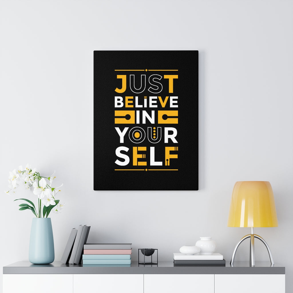 Scripture Walls Inspirational Wall Art Just Believe In Your Self Wall Art Motivation Wall Decor for Home Office Gym Inspiring Success Quote Print Ready to Hang Unframed-Express Your Love Gifts