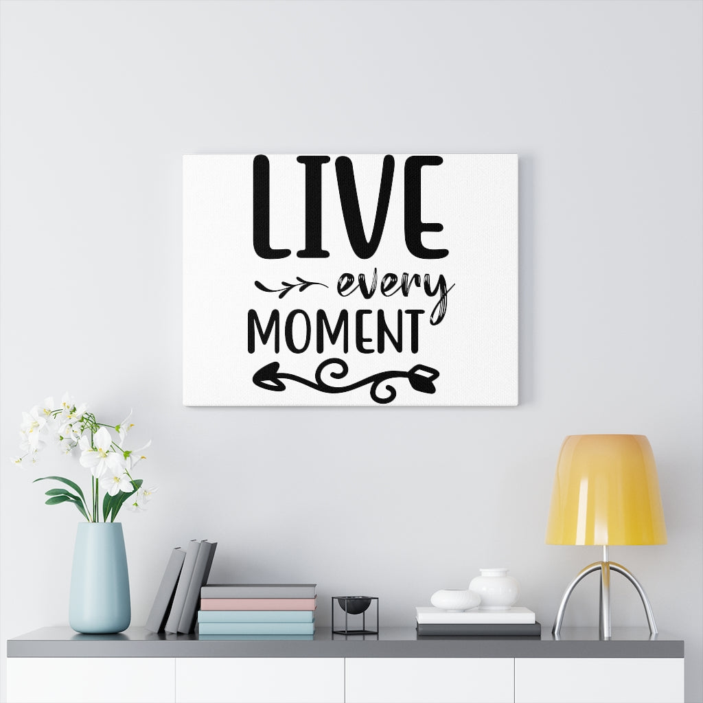 Scripture Walls Inspirational Wall Art Live Every Moment Wall Art Motivation Wall Decor for Home Office Gym Inspiring Success Quote Print Ready to Hang Unframed-Express Your Love Gifts