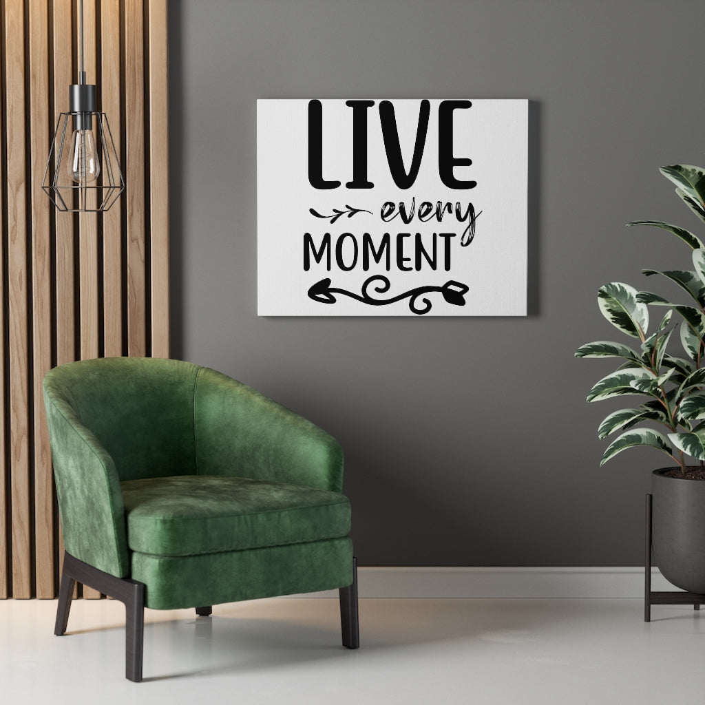 Scripture Walls Inspirational Wall Art Live Every Moment Wall Art Motivation Wall Decor for Home Office Gym Inspiring Success Quote Print Ready to Hang Unframed-Express Your Love Gifts