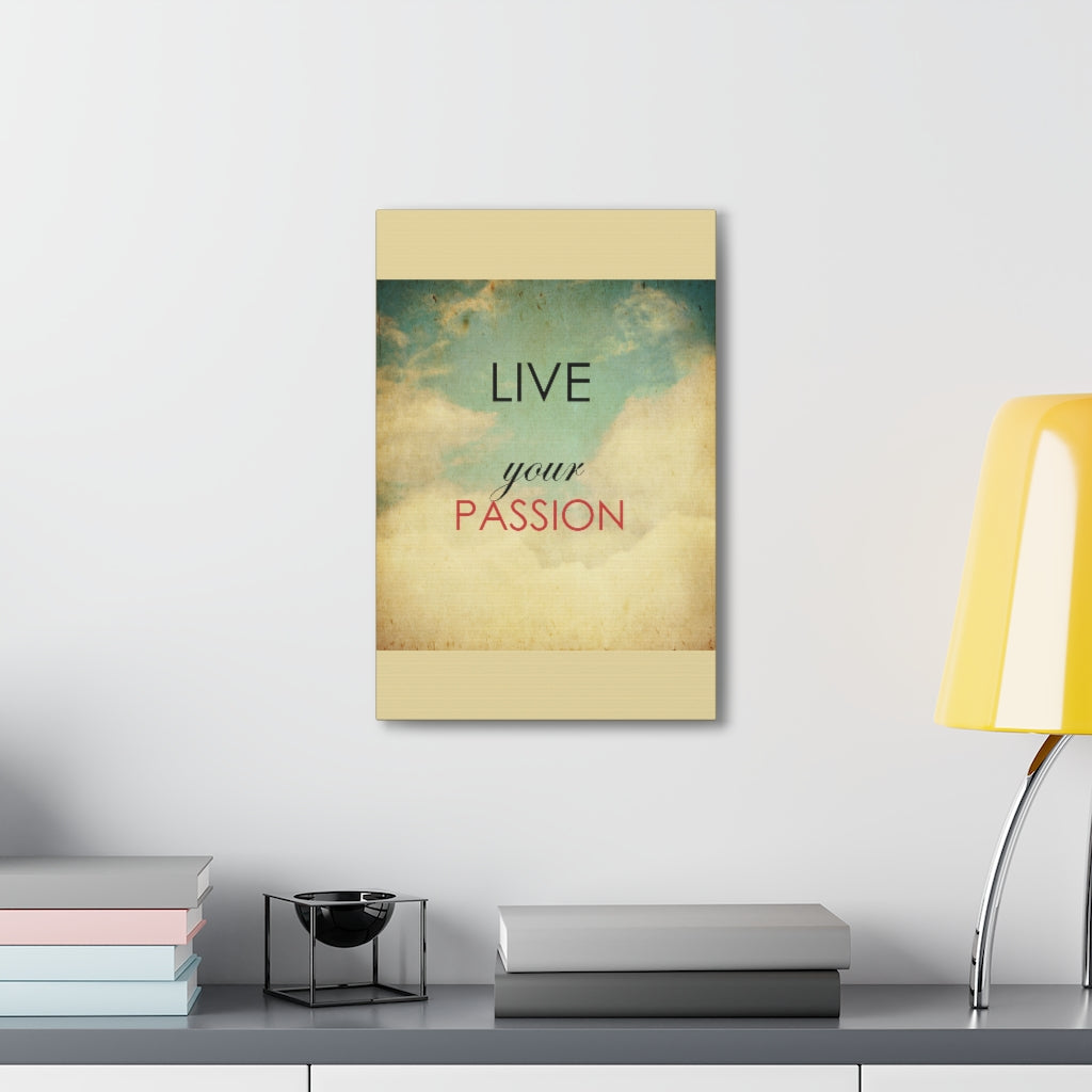 Scripture Walls Inspirational Wall Art Live Your Passion Sky Motivation Wall Decor for Home Office Gym Inspiring Success Quote Print Ready to Hang Unframed-Express Your Love Gifts