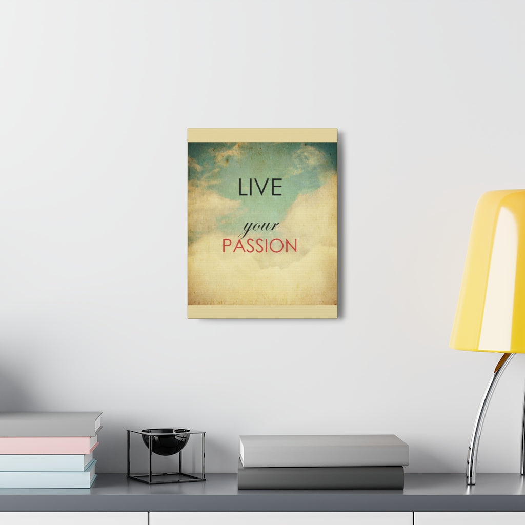 Scripture Walls Inspirational Wall Art Live Your Passion Sky Motivation Wall Decor for Home Office Gym Inspiring Success Quote Print Ready to Hang Unframed-Express Your Love Gifts