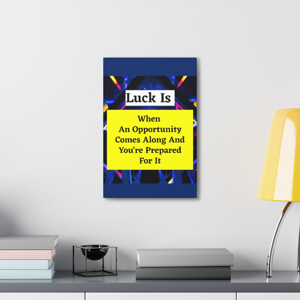 Scripture Walls Inspirational Wall Art Luck Is An Opportunity Motivation Wall Decor for Home Office Gym Inspiring Success Quote Print Ready to Hang Unframed-Express Your Love Gifts
