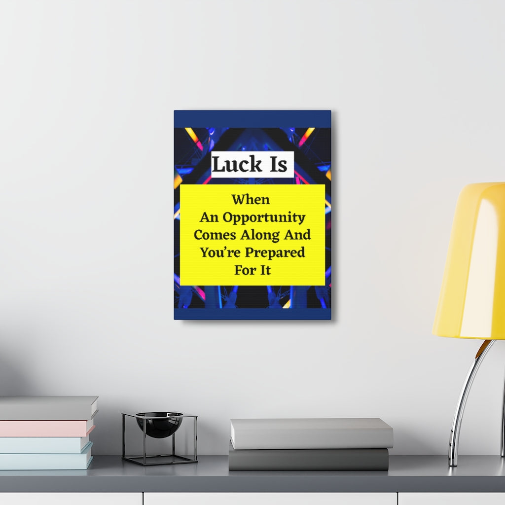 Scripture Walls Inspirational Wall Art Luck Is An Opportunity Motivation Wall Decor for Home Office Gym Inspiring Success Quote Print Ready to Hang Unframed-Express Your Love Gifts