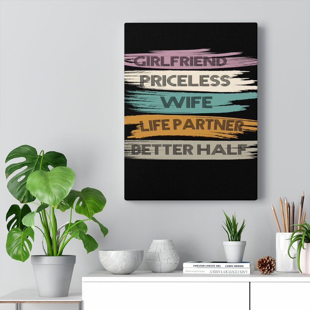 Scripture Walls Inspirational Wall Art Priceless Wife Life Partner Wall Art Motivation Wall Decor for Home Office Gym Inspiring Success Quote Print Ready to Hang Unframed-Express Your Love Gifts