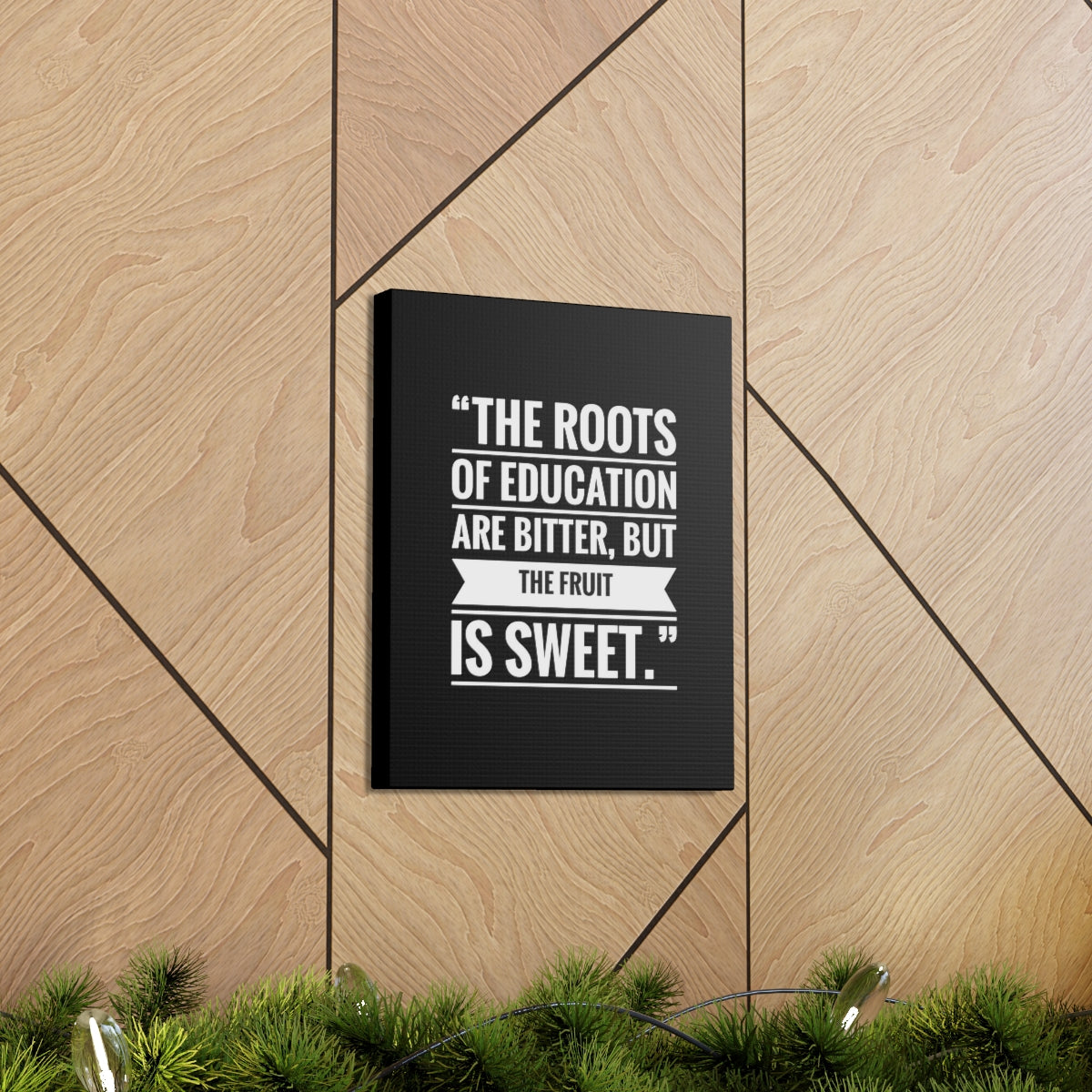 Scripture Walls Inspirational Wall Art Roots Of Education Are Bitter Motivation Wall Decor for Home Office Gym Inspiring Success Quote Print Ready to Hang Unframed-Express Your Love Gifts