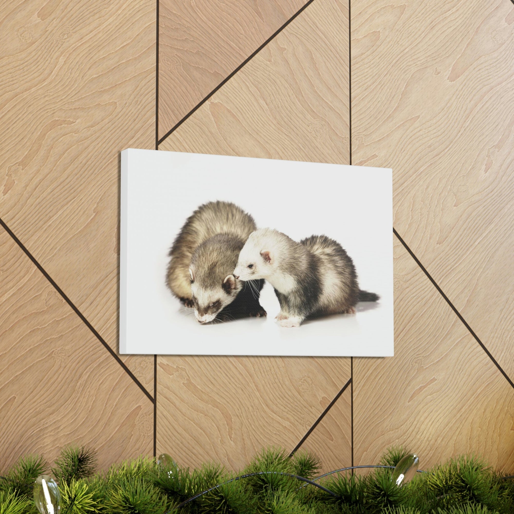 Scripture Walls Isolated Couple Badger Print Animal Wall Art Wildlife Canvas Prints Wall Art Ready to Hang Unframed-Express Your Love Gifts