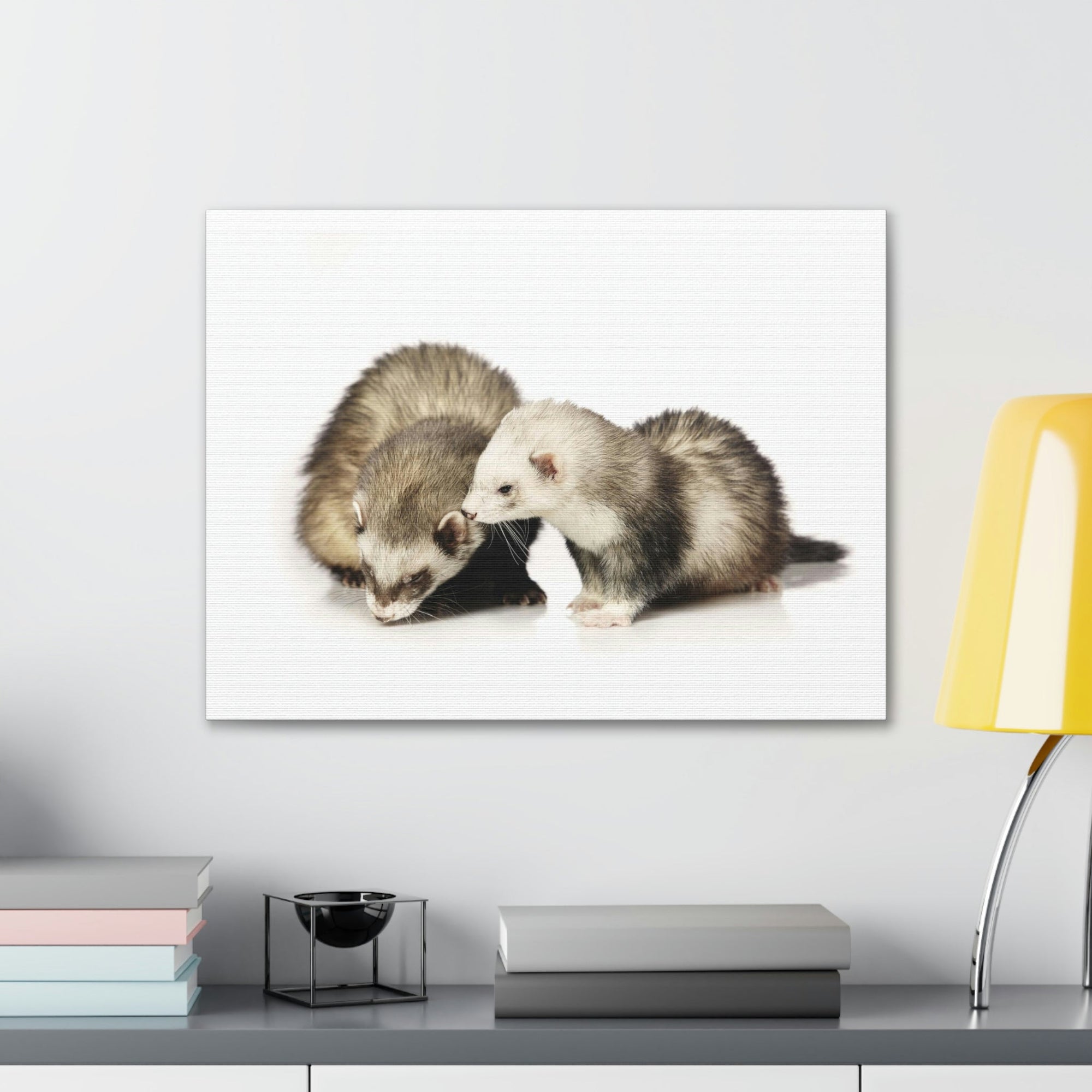 Scripture Walls Isolated Couple Badger Print Animal Wall Art Wildlife Canvas Prints Wall Art Ready to Hang Unframed-Express Your Love Gifts