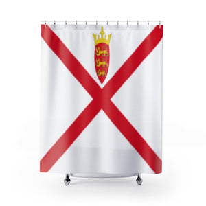 Jersey Flag Stylish Design 71" x 74" Elegant Waterproof Shower Curtain for a Spa-like Bathroom Paradise Exceptional Craftsmanship-Express Your Love Gifts
