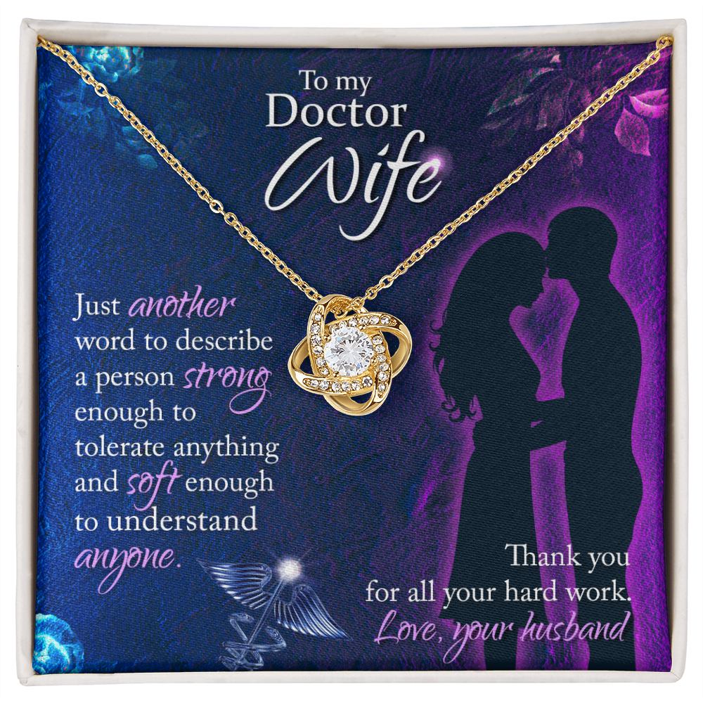 Just Another Word Healthcare Medical Worker Nurse Appreciation Gift Infinity Knot Necklace Message Card-Express Your Love Gifts