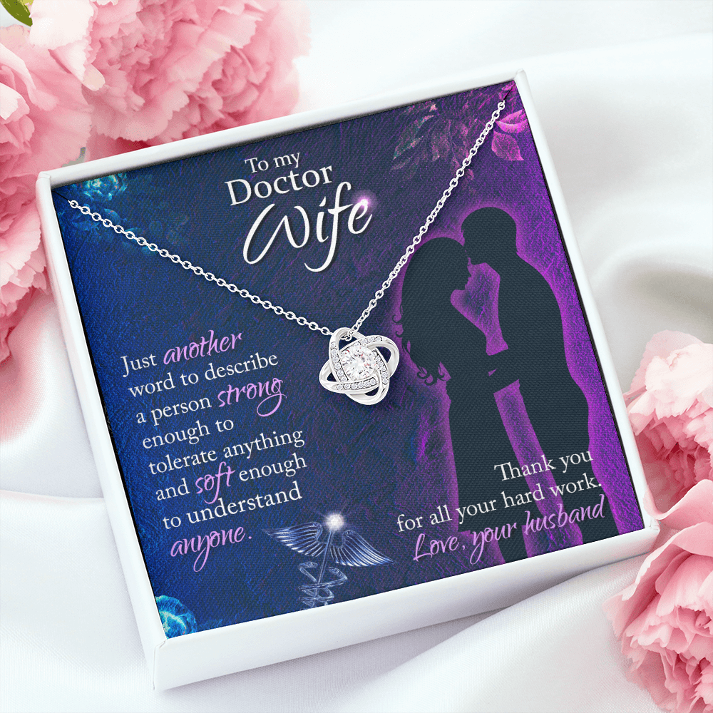 Just Another Word Healthcare Medical Worker Nurse Appreciation Gift Infinity Knot Necklace Message Card-Express Your Love Gifts