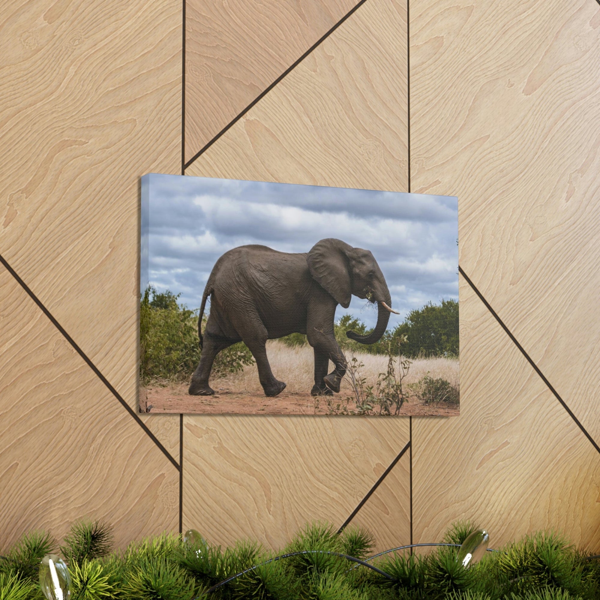 Scripture Walls Majestic African Elephant Art Majestic African Elephant Print Animal Wall Art Wildlife Canvas Prints Wall Art Ready to Hang Unframed-Express Your Love Gifts