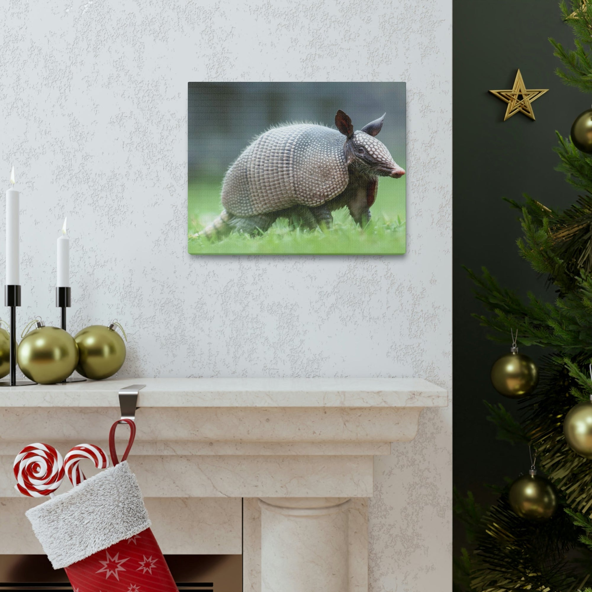 Scripture Walls Majestic Armadillo Art Majestic Armadillo Print Animal Wall Art Wildlife Canvas Prints Wall Art Ready to Hang Unframed-Express Your Love Gifts