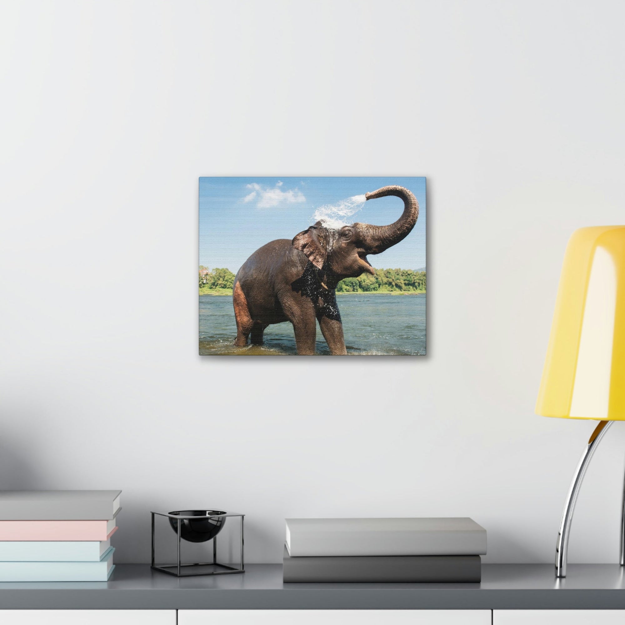 Scripture Walls Majestic Asian Elephant Art Majestic Asian Elephant Print Animal Wall Art Wildlife Canvas Prints Wall Art Ready to Hang Unframed-Express Your Love Gifts