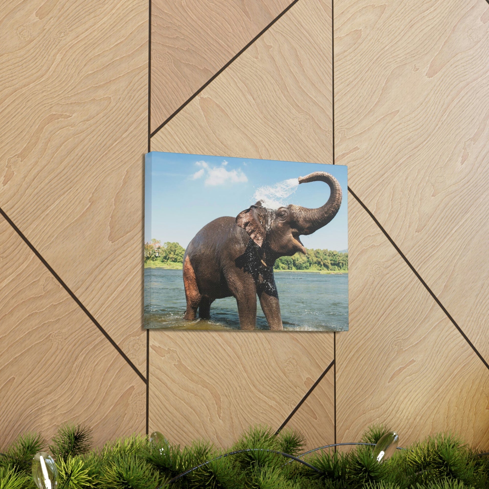 Scripture Walls Majestic Asian Elephant Art Majestic Asian Elephant Print Animal Wall Art Wildlife Canvas Prints Wall Art Ready to Hang Unframed-Express Your Love Gifts