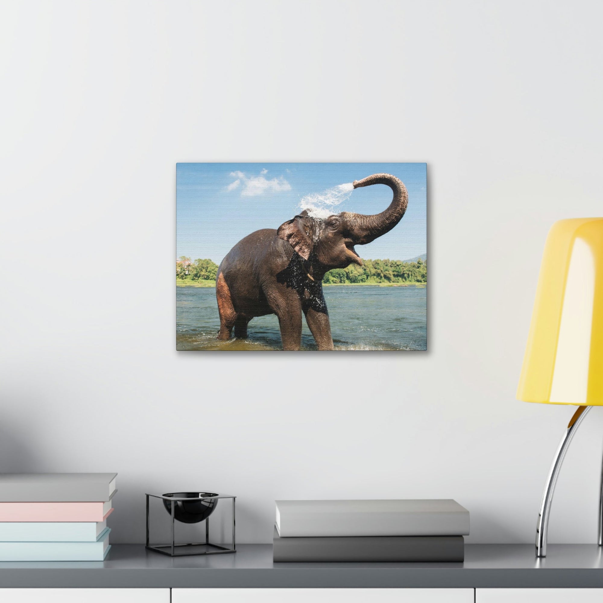 Scripture Walls Majestic Asian Elephant Art Majestic Asian Elephant Print Animal Wall Art Wildlife Canvas Prints Wall Art Ready to Hang Unframed-Express Your Love Gifts